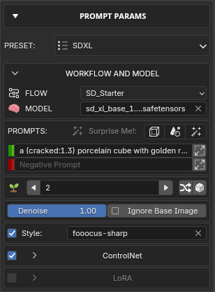 Texturaizer interface example