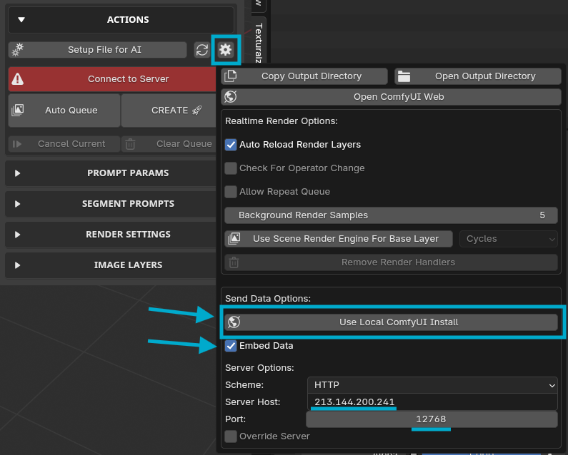 Texturaizer interface example